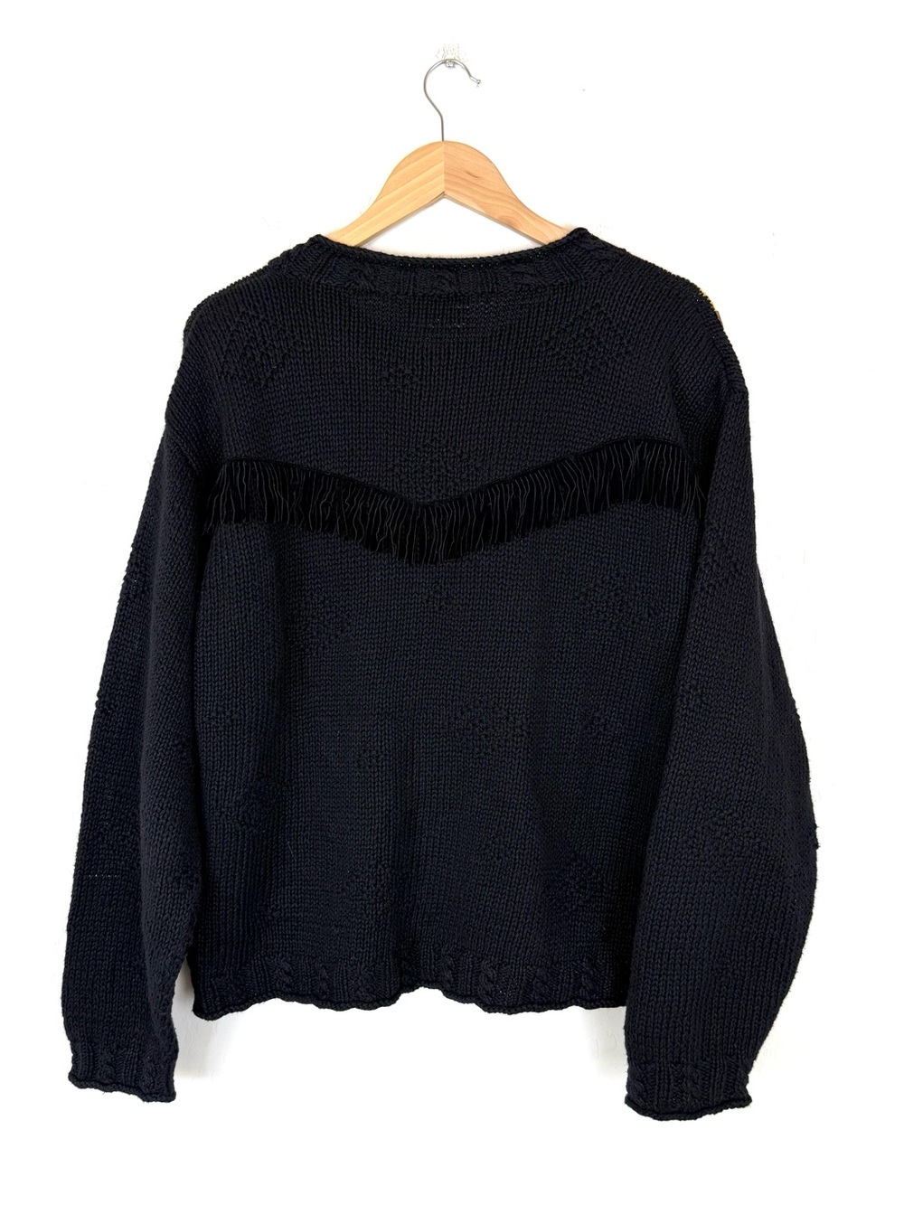 Susan Bristol Vintage 1995 Cowboy Boot Fringe Cardigan - Picture 7 of 8